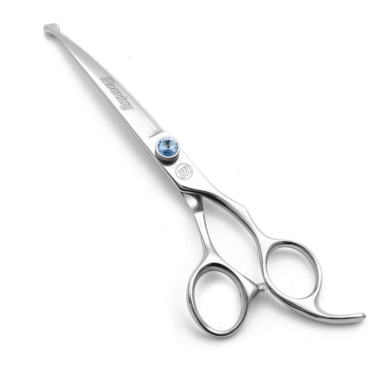 Moontay Professional Dog Grooming Straight, Curved, Thinning/Blending/Chunking Scissors Kit, JP-440C Stainless Steel Pet Cat Hair Cutting/Trimming Shears, Silver - Image 1